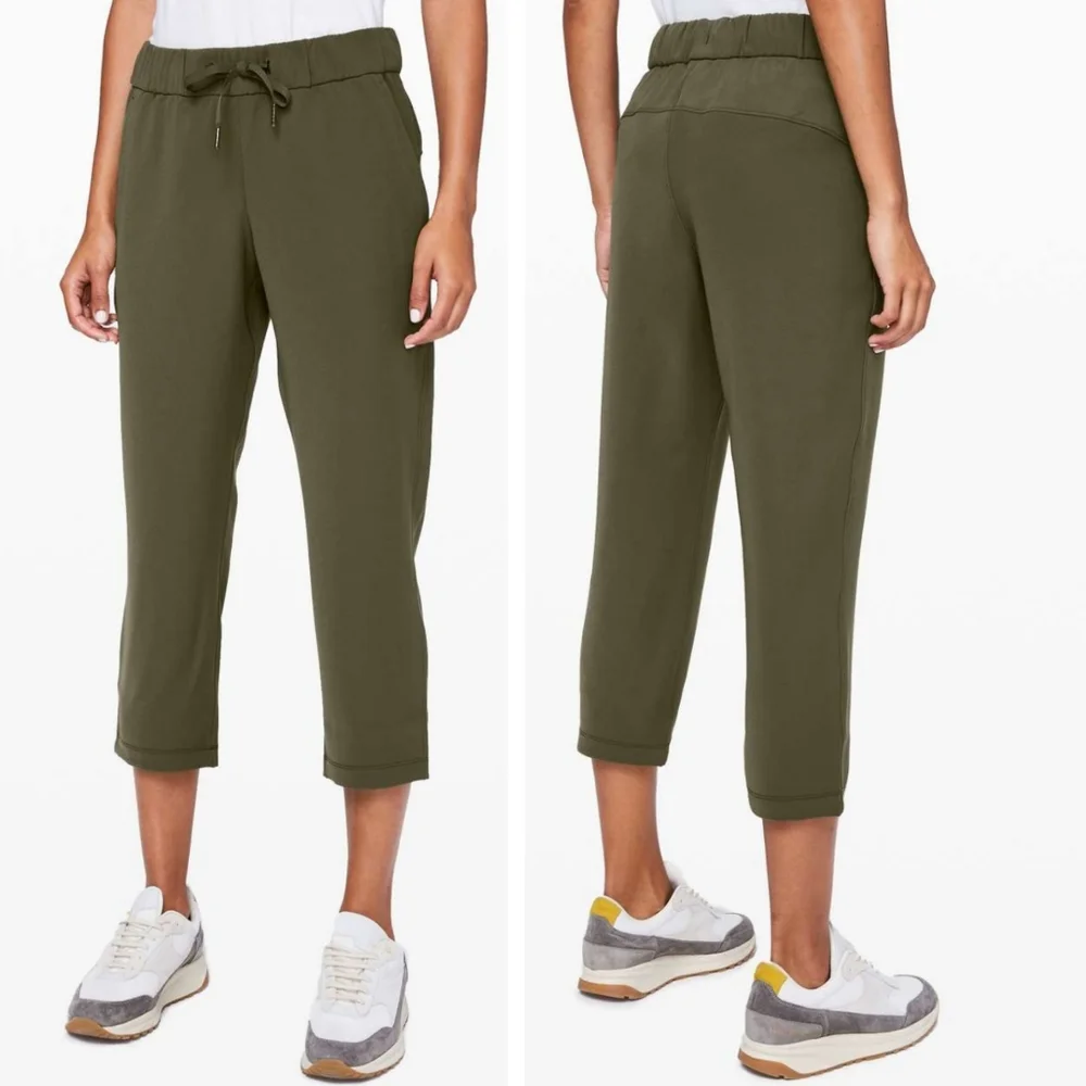NEW Lululemon On The Fly Pant *Woven Dark Olive 23